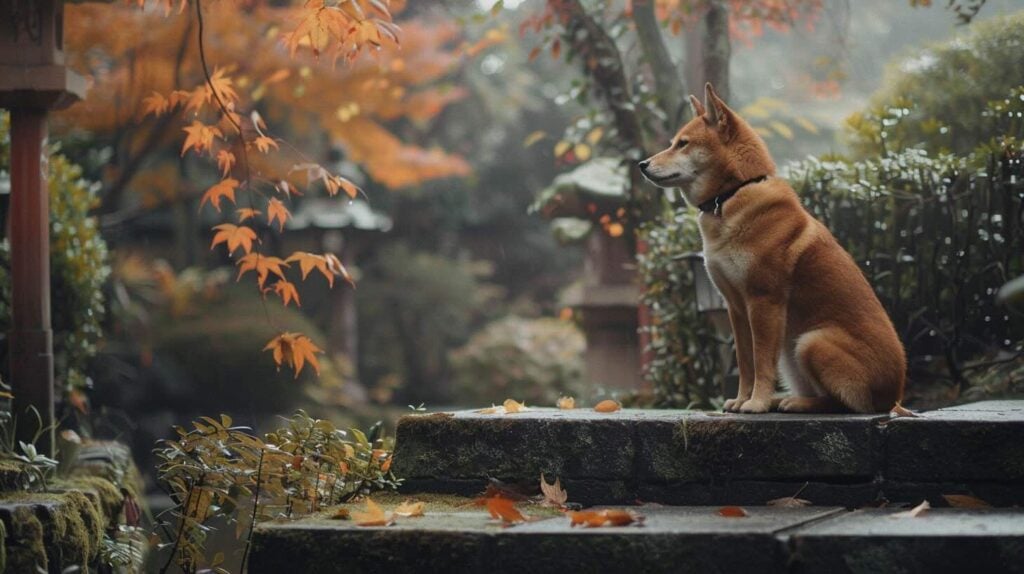 perro Shiba Inu sentado
